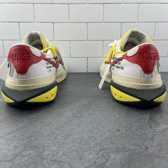 Nike Off White Blazer Low 77 Size 11 Mens White University Red OW Collaboration - Picture 8 of 12